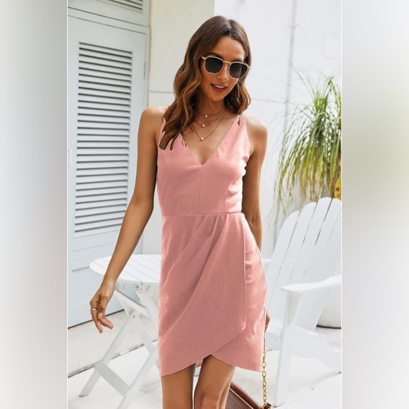 NWT Manydress Women's Bodycon Sleeveless Deep V Neck Summer Dress … - Picture 3 of 6